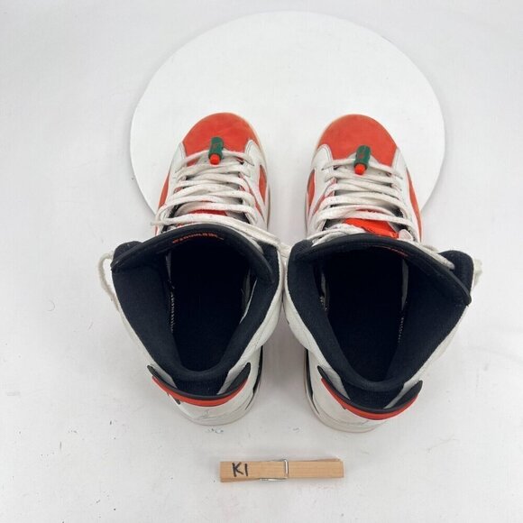 Nike Air Jordan 6 Retro Gatorade Like Mike Men Size 9 384664-145 White Red Shoes - Picture 13 of 15